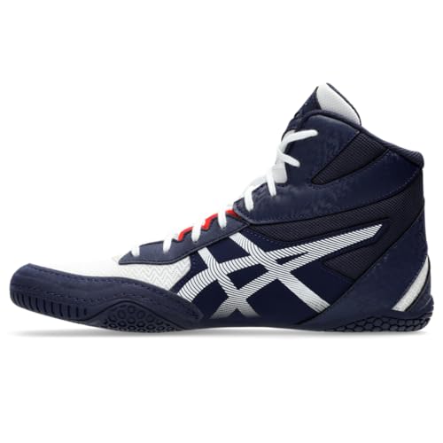 ASICS Men's MATCONTROL 3 Wrestling Shoes, 9.5, White/Classic RED
