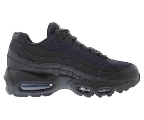 Nike Air Max 95 Grade School Running Shoes (Black/Black/Anthracite/Black) (II4053-001, Grey/White) Size 6.5