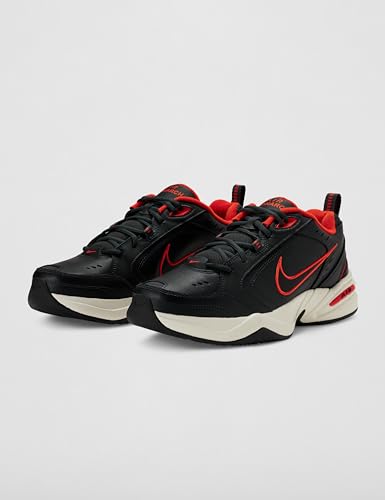 Nike Men's Air Monarch IV Workout Shoes, Dark Smoke Grey/Black-Picante Red, 10.5