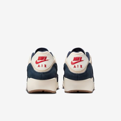 Nike Air Max 90 Premium Men's Shoes (Pale Ivory/Thunder Blue/Sail/Light Khaki) Size 8
