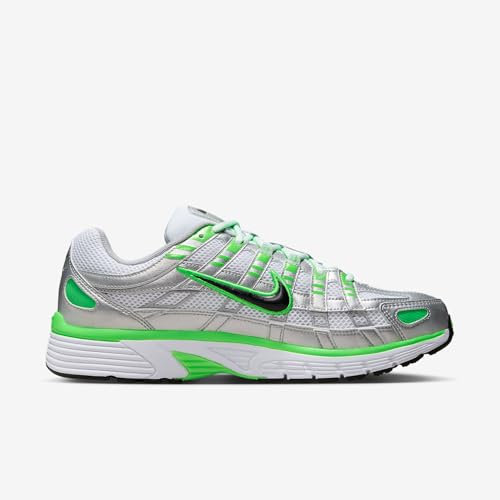 Nike P-6000 SE Men's Shoes (Metallic Silver/White/Green Strike/Black) Size 8.5