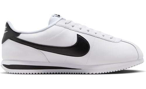 Nike Men's Cortez Sneakers, White/Black, 10 Medium US