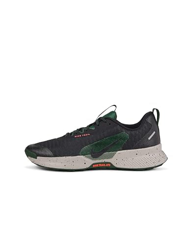 Nike Men's Juniper Trail 3 Trail Running Shoes, Black/Black-Fir-Bright Crimson, 10