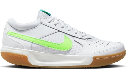 NIKE Women's Court Zoom Lite 3 Trainers, White Lime Blast Teal Nebula, 7 US
