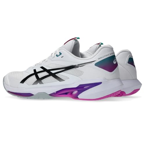 ASICS Men's Solution Speed FlyteFoam 4 Tennis Shoes, 14, White/Digital Sakura