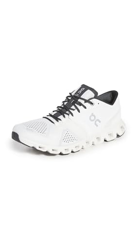 On Men's Cloud X Sneakers, White/Black, 11 Medium US