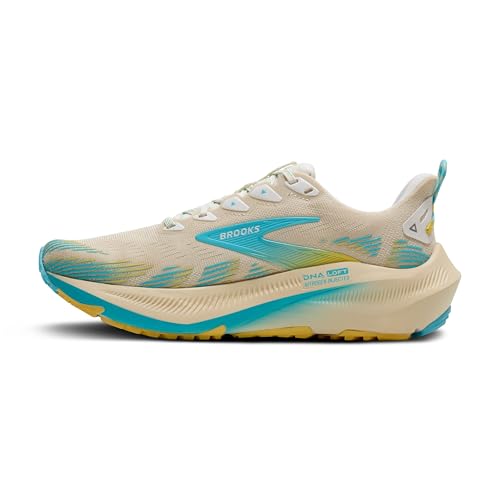 Brooks Women's Ghost Trail, Off-Road Running Shoe for Rugged Terrain - Sand/Star White/Golden Hour - 11 Medium