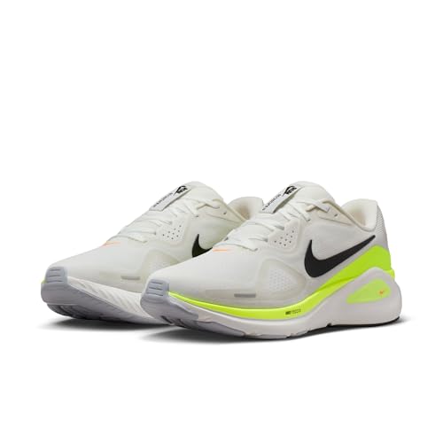 Nike Men's Structure 26 Sneaker, Summit White/Black/Volt/Total Orange, 7