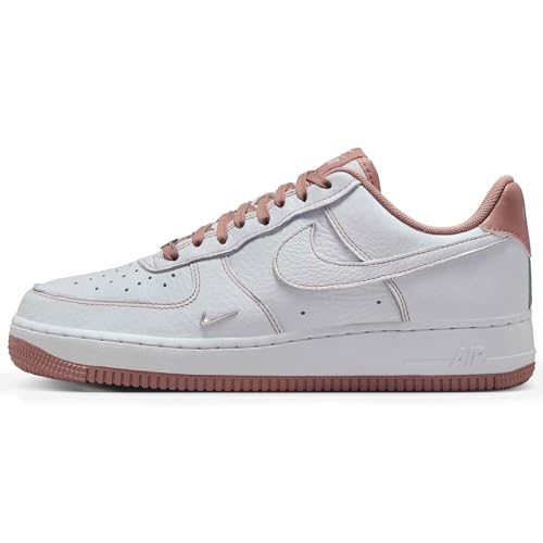 Womens Nike Air Force 1 '07 Mini Jewel 'White/Particle Pink/Metallic Silver'