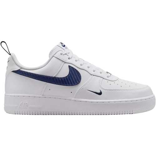 Nike Air Force 1 '07 Mens Lifestyle Shoes (White/Midnight Navy/White) Size 13