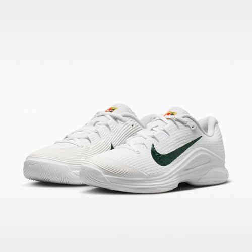 Nike Zoom Vapor 12 PRM Women's Hard Court Tennis Shoes (White/University Gold/University Red/Gorge Green) Size 10