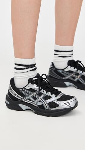 ASICS Unisex Gel-1130 Sneakers, Black/Pure Silver, 10.5 US Women/9 US Men