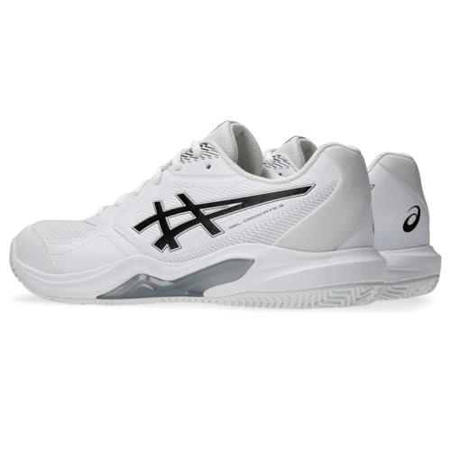 ASICS Men's Gel-Dedicate 9 Clay Tennis Shoes, 10.5, White/Black