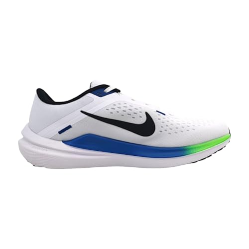 Nike Winflo 10 Men's Road Running Shoes (DV4022-103, White/Star Blue/Green Strike/Black) Size 8.5