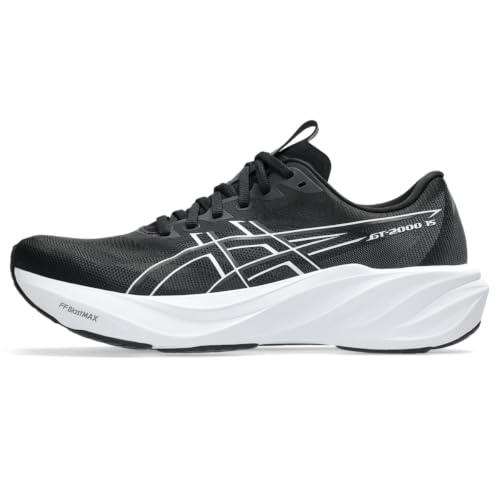ASICS Men's GT-2000 15 Running Shoes, 10, Black/White
