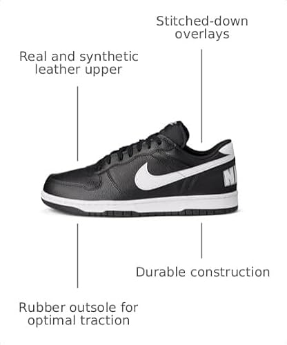 Nike Men's Big Low Shoes, Black/White, 10