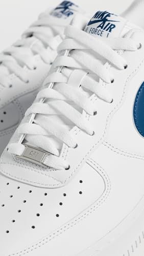 Nike Men's Air Force 1 '07 Sneakers, White/Court Blue, 11.5 Medium US