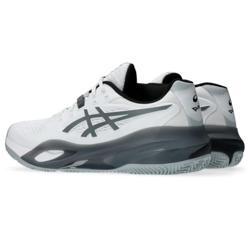ASICS Men's Gel-Resolution X Padel Tennis Shoes, 9, White/Steel Grey