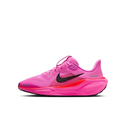 Nike, Unisex Kids, Pegasus 41 (Little Kid/Big Kid), Playful Pink/Off Noir/Hyper Pink, 7 Big Kid, Medium