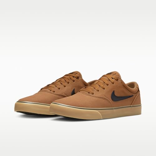 Nike SB Chron 2 Canvas Skateboarding Shoes (Ale Brown/Ale Brown/Black Light Brown/Black) Size 9.5
