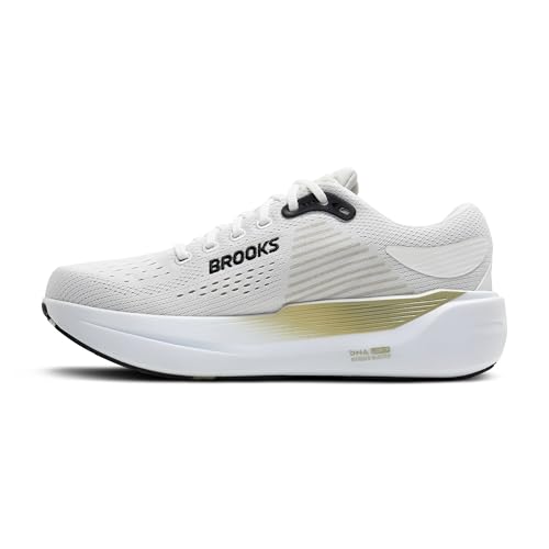 Brooks Men’s Ghost Max 3 Neutral Running & Walking Shoe - Bright White/Tea/Black - 11.5 Medium