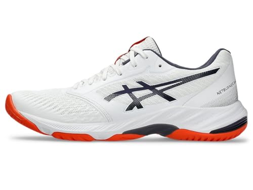ASICS Men's Netburner Ballistic Ff 3 Trainers, White Indigo Fog, 10.5 US