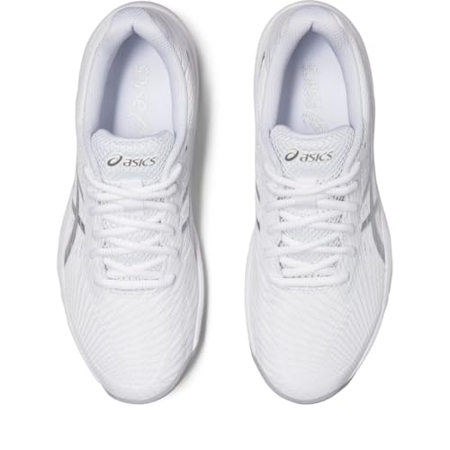 ASICS Women's Gel-Game 9 Tennis Shoes, 7, White/Pure Silver