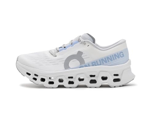 On Women's Cloudmonster 3 Sneaker, White/Frost, 7.5