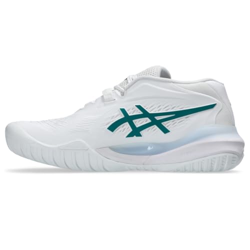 ASICS Women's Gel-Resolution X Tennis Shoes, 9, White/Pitch Green