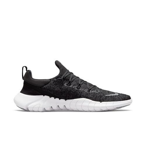 Nike Men's Free Rn 5,0 2021 Running Shoe, Black White Dk Smoke Grey, 11.5 US