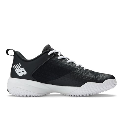 New Balance Men's FuelCell 4040 V8 Turf-Trainer Baseball Shoe, Black/White, 8 W