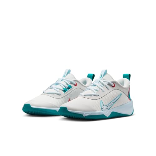 Nike Kid's Omni Multi-Court, Off White/Glacier Blue-Energy, 6Y