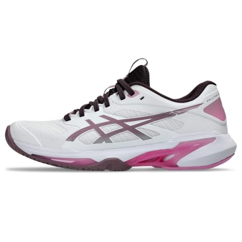 ASICS Women's Solution Speed FF 4 Tennis Shoes, 8.5, White/Dusty Mauve