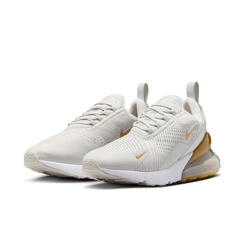 Nike Air Max 270 Women's Shoes (Light Bone/White/Metallic Gold) Size 7.5