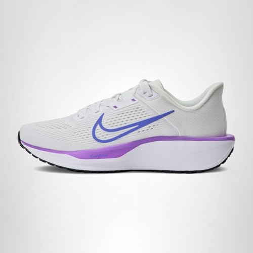 Nike Women's Quest 6 Road Running Shoes, White/Sapphire-Black-Bright Violet, 7.5