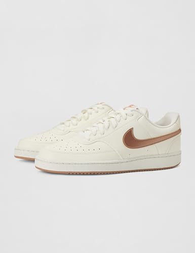 Nike Women's Court Vision Low Next Nature Shoes, Sail/Metallic Red Bronze-Rose Gold, 9.5