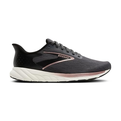 Brooks Women’s Anthem 7 Neutral Running Shoe - Black/Grey/Rose Gold - 7 Medium