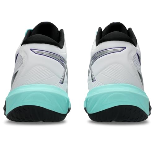 ASICS Men's Sky Elite FF MT 4 Volleyball Shoes, 10.5, White/Radiant Amethyst