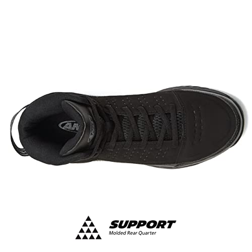 AND1 Pulse 2.0 Men’s Basketball Shoes, Indoor or Outdoor, Street or Court - Black/Black, 13 Medium