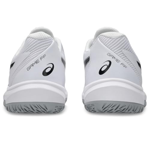 ASICS Men's Game FlyteFoam Tennis Shoes, 10.5, White/Black