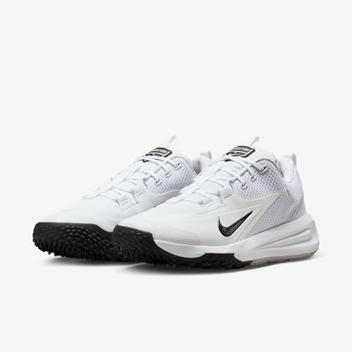 Nike Cross Turf Men's Baseball Shoes (White/Metallic Silver/Black) Size 8.5