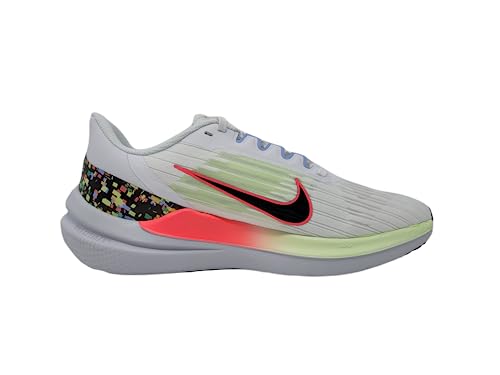 Nike Air Winflo 9 Women's Running Sneakers, White/Multi-Color-Hot Punch, 6.5 M US