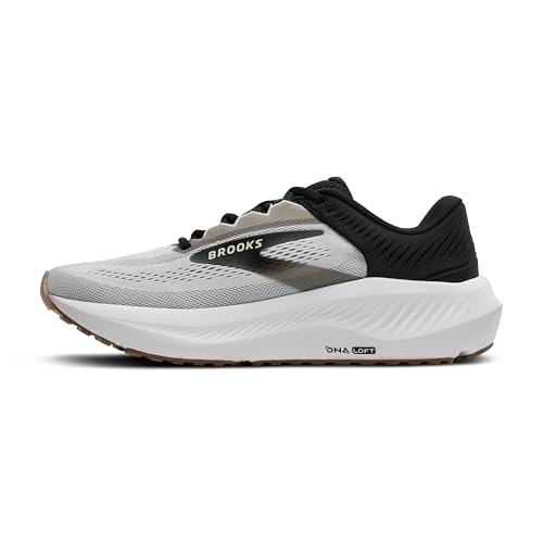 Brooks Men’s Anthem 8 Neutral Running Shoe - White/Black/Tan - 13 Wide