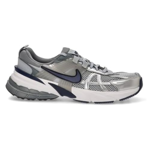 Nike V2K Run Shoes (HJ4497-002, Wolf Grey/Cool Grey/White/Midnight Navy) Size 9