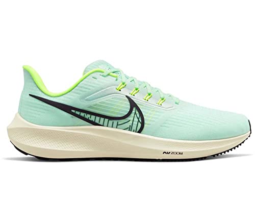 Nike Men's Air Zoom Pegasus 39 Sneaker, Barely Green/Cave Purple/Mint Foam/Volt, 7 UK