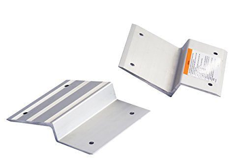 MaxxHaul Aluminum Ramp Top Kit 2 Pack Turns 2x8 Boards into Utility Loading Ramps 1400 lb Capacity with Non‑Skid Surface and Tailgate Protective Pads (80439)