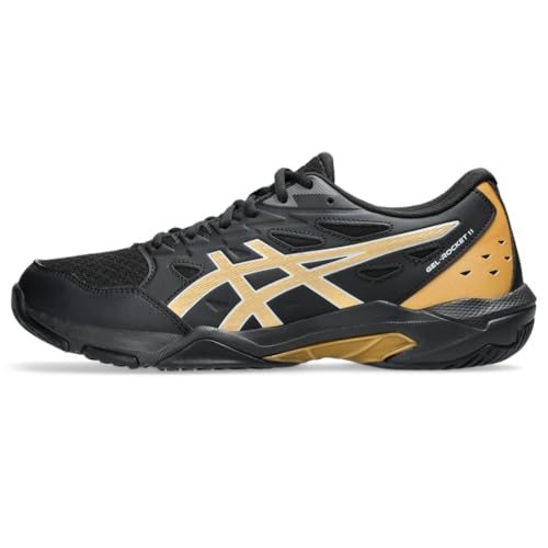ASICS Men's Gel-Rocket 11 Indoor Sport Shoes, 12, Black/Piedmont Grey