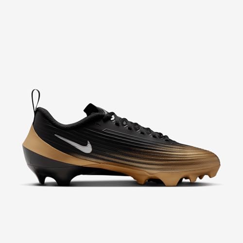 Nike Vapor Speed 3 Football Cleats (FB3303-003, Black/Metallic Gold/White) Size 7.5