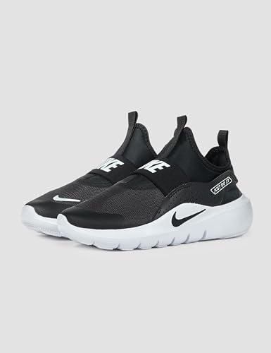 Nike Little Kid's Flex Runner 4 Running Shoe, Black/Black-White, 2Y