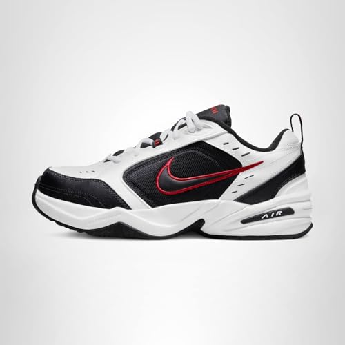 Nike Air Monarch IV Training Shoe (4E) - White/Black/Varsity Red, Size 11 US
